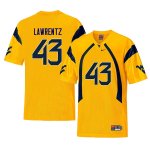 Men's West Virginia Mountaineers NCAA #43 Tyler Lawrentz Yellow Authentic Nike Retro Stitched College Football Jersey EU15W81ZV